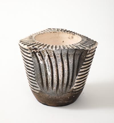 Jean Baptiste Bernard Delay Jean Besnard Brown White Stoneware Dish 1934 signed JB 