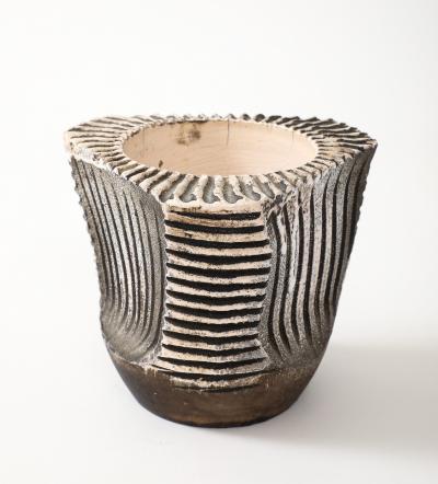 Jean Baptiste Bernard Delay Jean Besnard Brown White Stoneware Dish 1934 signed JB 