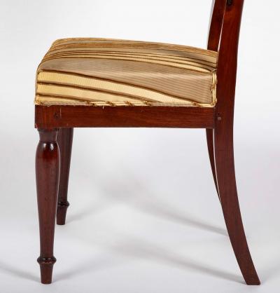 Jean Baptiste Boulard Set of Twelve Rare Empire Restauration Dining Chairs in Classic Design
