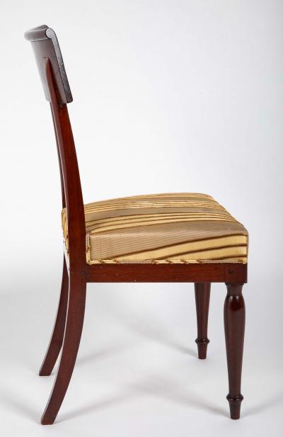 Jean Baptiste Boulard Set of Twelve Rare Empire Restauration Dining Chairs in Classic Design