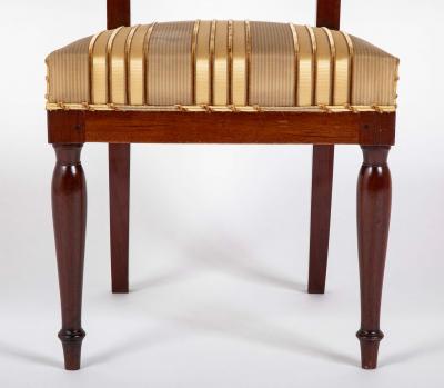 Jean Baptiste Boulard Set of Twelve Rare Empire Restauration Dining Chairs in Classic Design