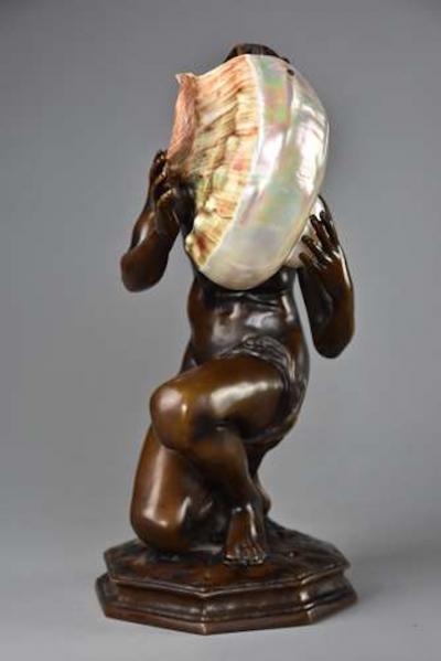 Jean Baptiste Carpeaux Early 20thc French bronze figure of the Neapolitan Fisherboy