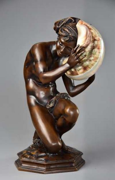 Jean Baptiste Carpeaux Early 20thc French bronze figure of the Neapolitan Fisherboy