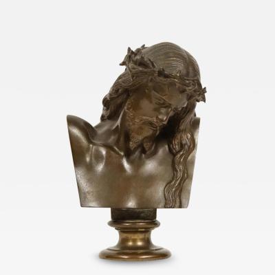 Jean Baptiste Clesinger Jean Baptiste Auguste Clesinger French Bronze Bust of Jesus Christ Barbedienne