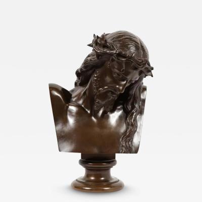 Jean Baptiste Clesinger Jean Baptiste Auguste Clesinger French Bronze Bust of Jesus Christ Barbedienne