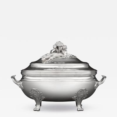 Jean Baptiste Francois Cheret Louis XV Silver Tureen by Jean Baptiste Francois Cheret
