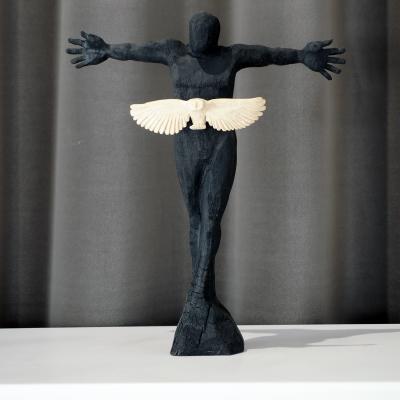 Jean Baptiste GIBUS Boutin CATHARSIS Original burnt maple and pine wood sculpture