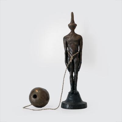 Jean Baptiste GIBUS Boutin PSYCHOANALYZIS 1 12 Bronze and rope sculpture