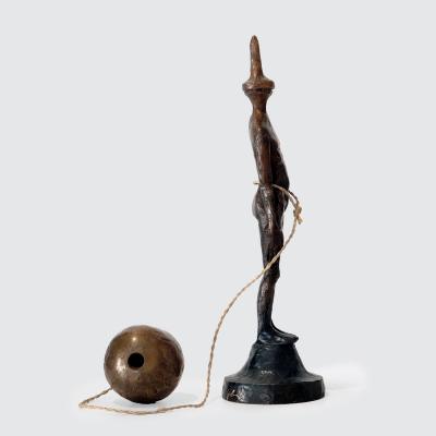 Jean Baptiste GIBUS Boutin PSYCHOANALYZIS 1 12 Bronze and rope sculpture