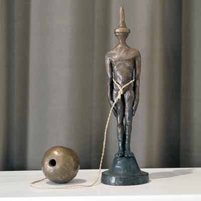 Jean Baptiste GIBUS Boutin PSYCHOANALYZIS 1 12 Bronze and rope sculpture