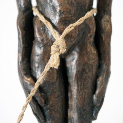 Jean Baptiste GIBUS Boutin PSYCHOANALYZIS 1 12 Bronze and rope sculpture