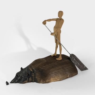 Jean Baptiste GIBUS Boutin SERENITY Original wood and metal sculpture