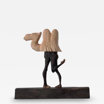 Jean Baptiste GIBUS Boutin THE THIRST FOR LOVE Original ebony cedar and cherry wood sculpture