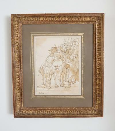 Jean Baptiste Le Prince Drawing by Jean Baptiste Le Prince