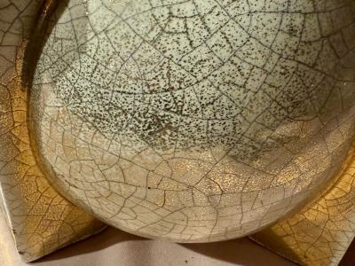 Jean Baptiste Quoizet Architectural French Art Deco Ceramic Vase by Quoizet Art Deco Collection