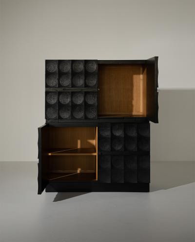 Jean Batenburg Brutalist Cabinet by J Batenburg Belgium 1970s