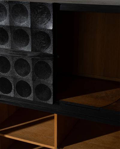 Jean Batenburg Brutalist Cabinet by J Batenburg Belgium 1970s