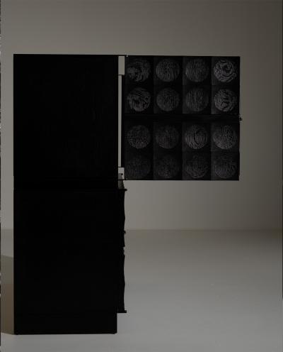 Jean Batenburg Brutalist Cabinet by J Batenburg Belgium 1970s