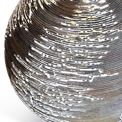 Jean Besnard Large Scale Crispe Glazed Lamp in the Style of Besnard