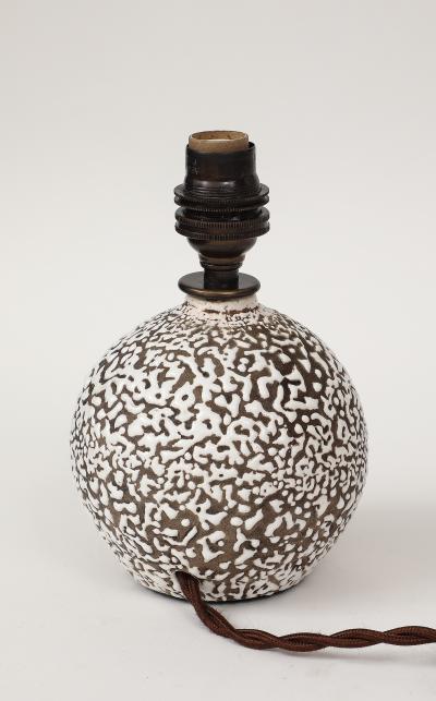 Jean Besnard Small Jean Besnard Style Art Deco Round Lamp France c 1930