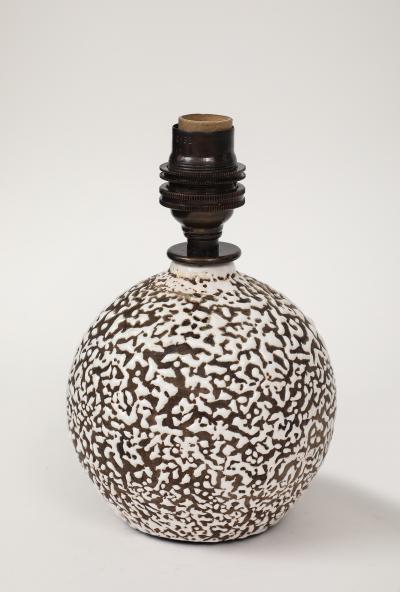 Jean Besnard Small Jean Besnard Style Art Deco Round Lamp France c 1930