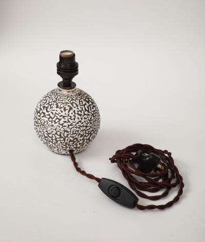 Jean Besnard Small Jean Besnard Style Art Deco Round Lamp France c 1930