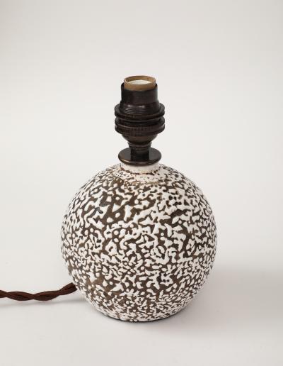 Jean Besnard Small Jean Besnard Style Art Deco Round Lamp France c 1930