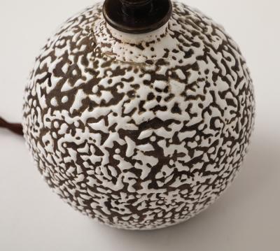 Jean Besnard Small Jean Besnard Style Art Deco Round Lamp France c 1930