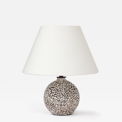 Jean Besnard Small Jean Besnard Style Art Deco Round Lamp France c 1930
