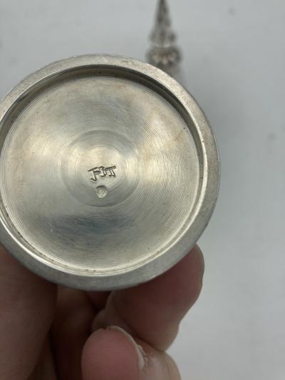 Jean Boggio 1980s Silver plated Salt and pepper clowns designed by Jean Boggio