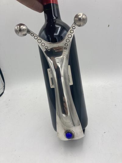 Jean Boggio 1990s silver plated wine cooler by Jean Boggio