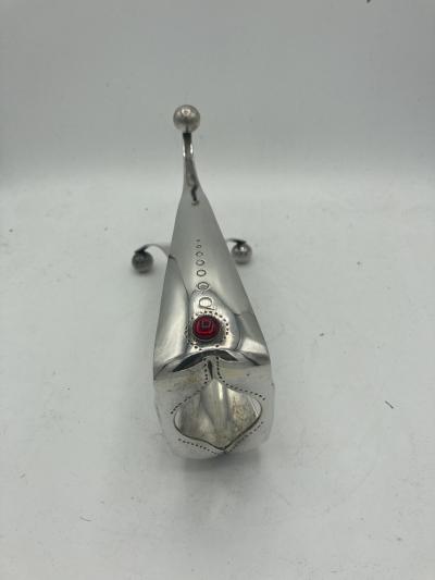 Jean Boggio 1990s silver plated wine cooler by Jean Boggio