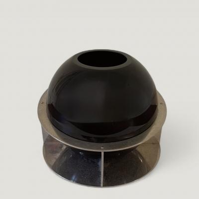 Jean Boris Lacroix Jean Boris Lacroix Modernist Black Opaline and Nickel Vase circa 1930