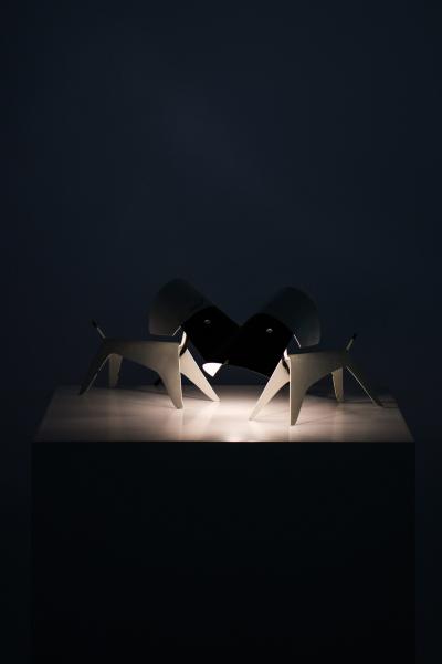 Jean Boris Lacroix Table Lamps Produced by Disderot