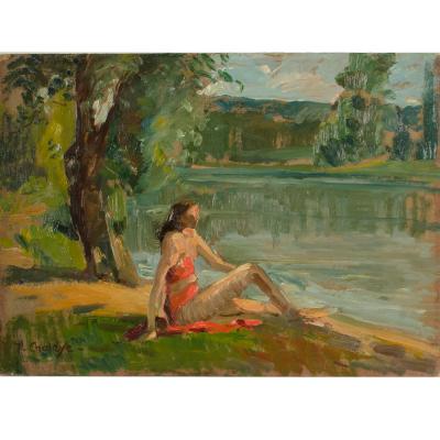 Jean Chaleye Jean Chaleye FRENCH 1878 1960 Red Bikini 