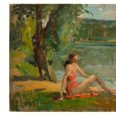 Jean Chaleye Jean Chaleye FRENCH 1878 1960 Red Bikini 