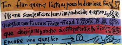 Jean Charles Castelbajac Stripe dialogue rug by J C de Castelbajac Ed Tai Ping France circa 1990