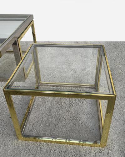Jean Charles Coffee table including four nesting side tables Paris France circa 1970