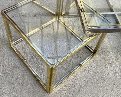 Jean Charles Coffee table including four nesting side tables Paris France circa 1970