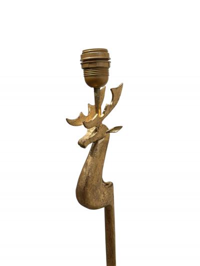 Jean Charles Moreux 1950sGilded wrought iron floor lamp attributed to Jean Charles Moreux