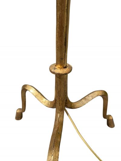 Jean Charles Moreux 1950sGilded wrought iron floor lamp attributed to Jean Charles Moreux