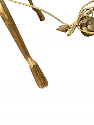 Jean Charles Moreux 1950sGilded wrought iron floor lamp attributed to Jean Charles Moreux