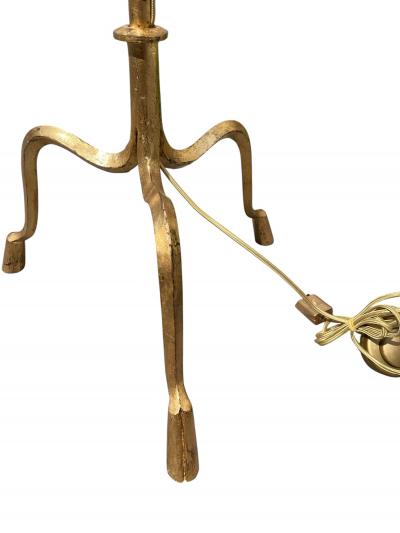 Jean Charles Moreux 1950sGilded wrought iron floor lamp attributed to Jean Charles Moreux