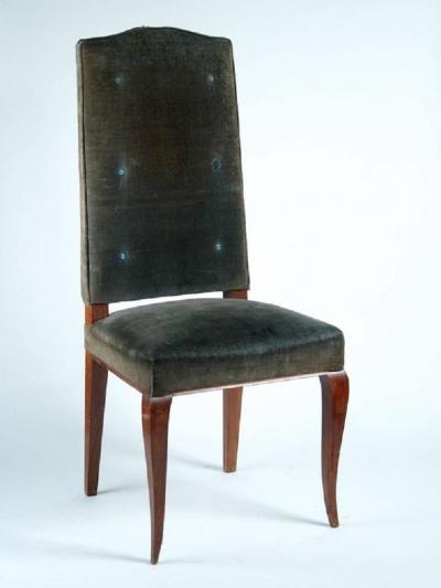 Jean Charles Moreux Attributed to Jean Charles Moreux Set of Six Dining Chairs