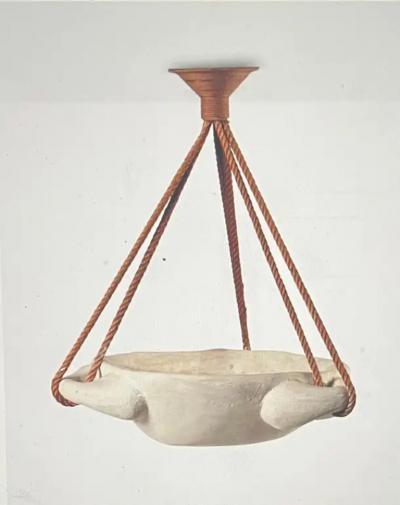 Jean Charles Moreux Custom French Plaster Chandelier in the Style of Jean Charles Moreux