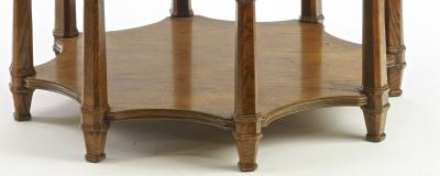 Jean Charles Moreux JC Moreux style Neoclassical classy hexagonal oak 2 tier coffee table