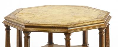 Jean Charles Moreux JC Moreux style Neoclassical classy hexagonal oak 2 tier coffee table