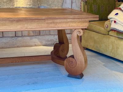 Jean Charles Moreux Jean Charles Moreaux longest oak dinning table with 2 side leaves