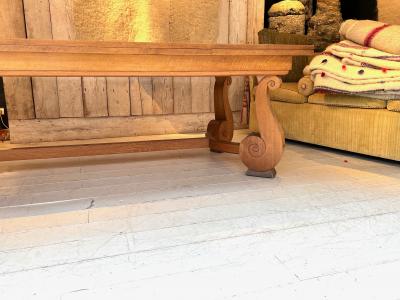 Jean Charles Moreux Jean Charles Moreaux longest oak dinning table with 2 side leaves