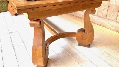 Jean Charles Moreux Jean Charles Moreaux longest oak dinning table with 2 side leaves